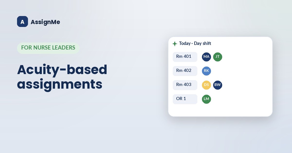 Acuity-based patient assignments explained
