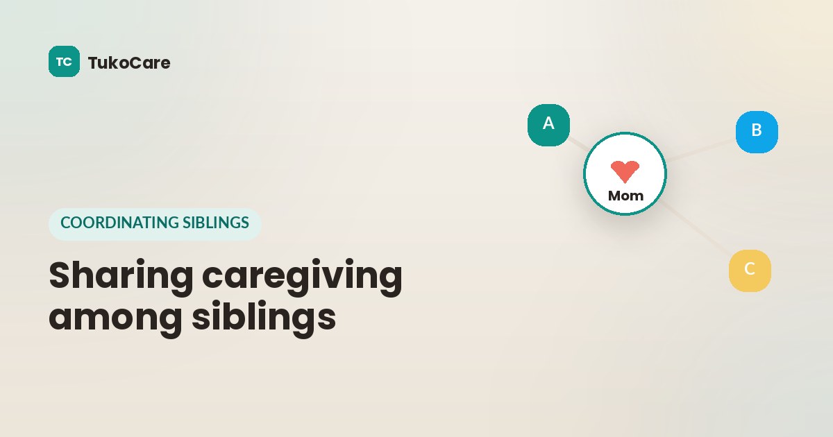 Sharing caregiving among siblings